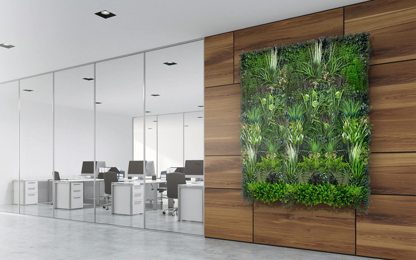SYNLawn commercial green wall installation