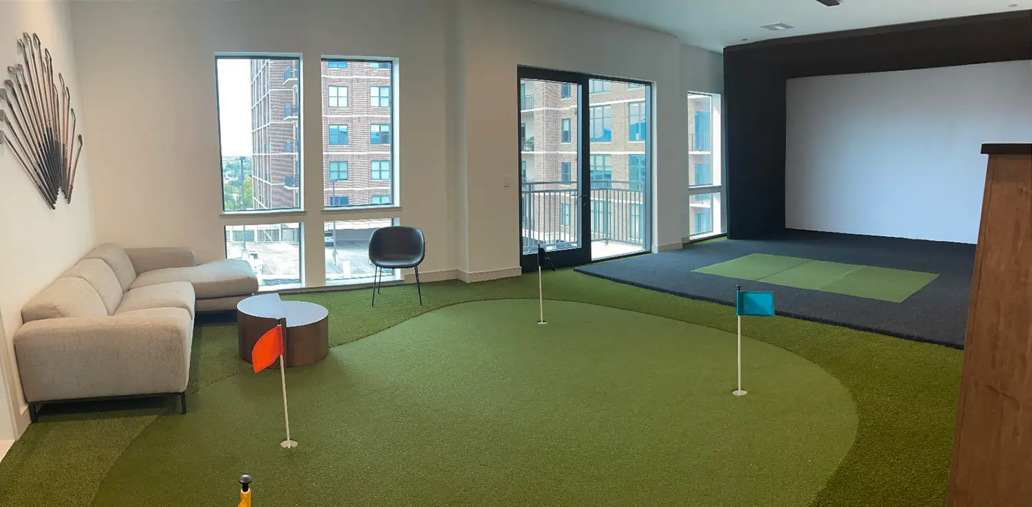 indoor artificial grass mini golf