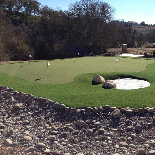 residential putting green with sandtrap