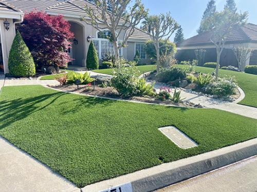 residential artificial grass front yard from SYNLawn central coast
